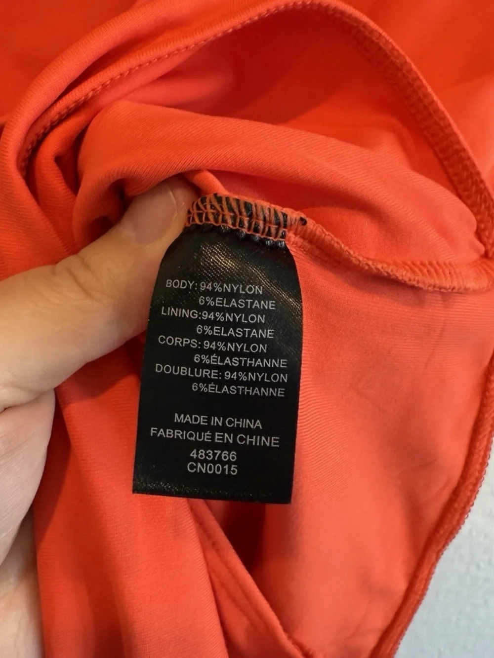 House Of Harlow 1960 Women's Red Orange Short Sleeve Square Neck Bodysuit Top XL - Picture 5 of 7